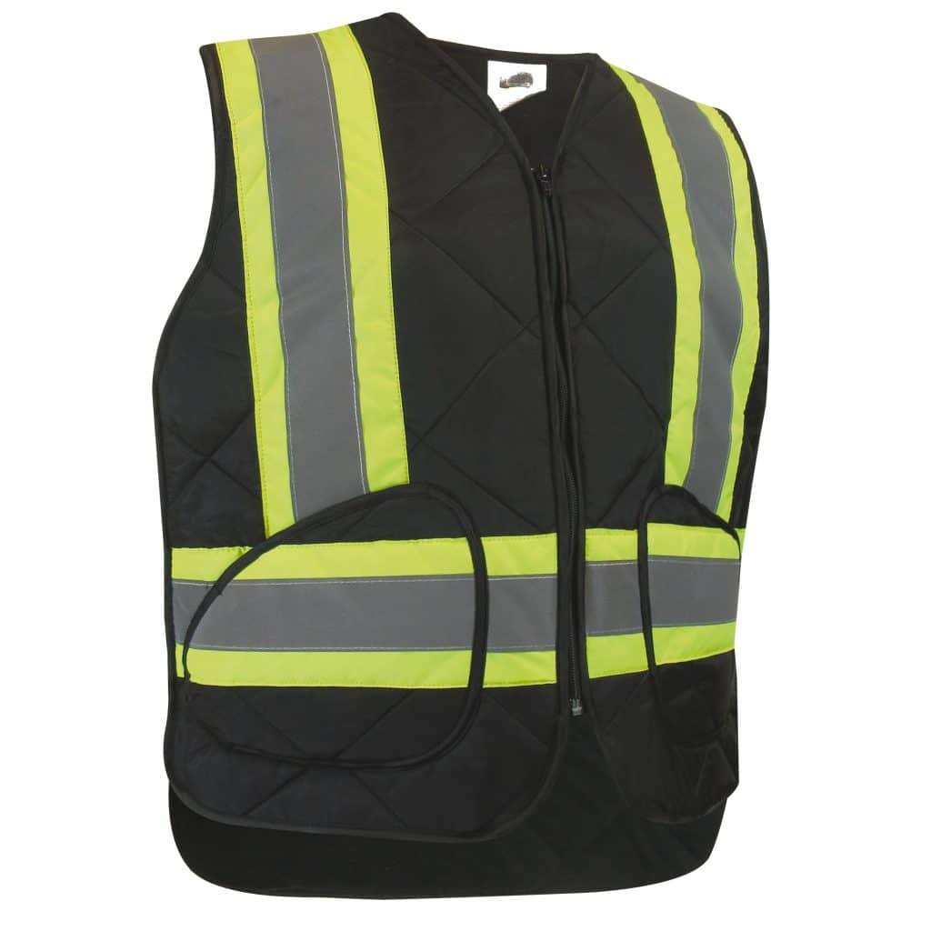 QUILTED NYLON FREEZER VEST WITH REFLECTIVE STRIPES - Image 4