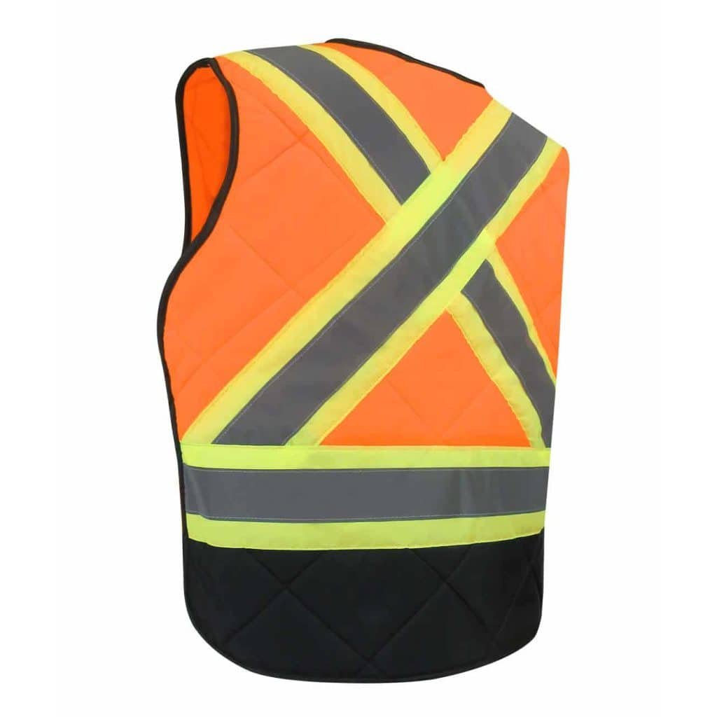 QUILTED NYLON FREEZER VEST WITH REFLECTIVE STRIPES - Image 3