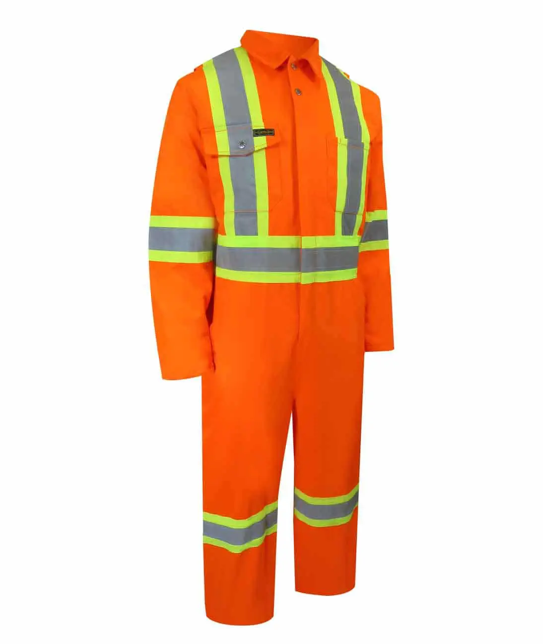UNLINED COVERALL WITH ZIPPER ON THE LEGS AND REFLECTIVE STRIPES