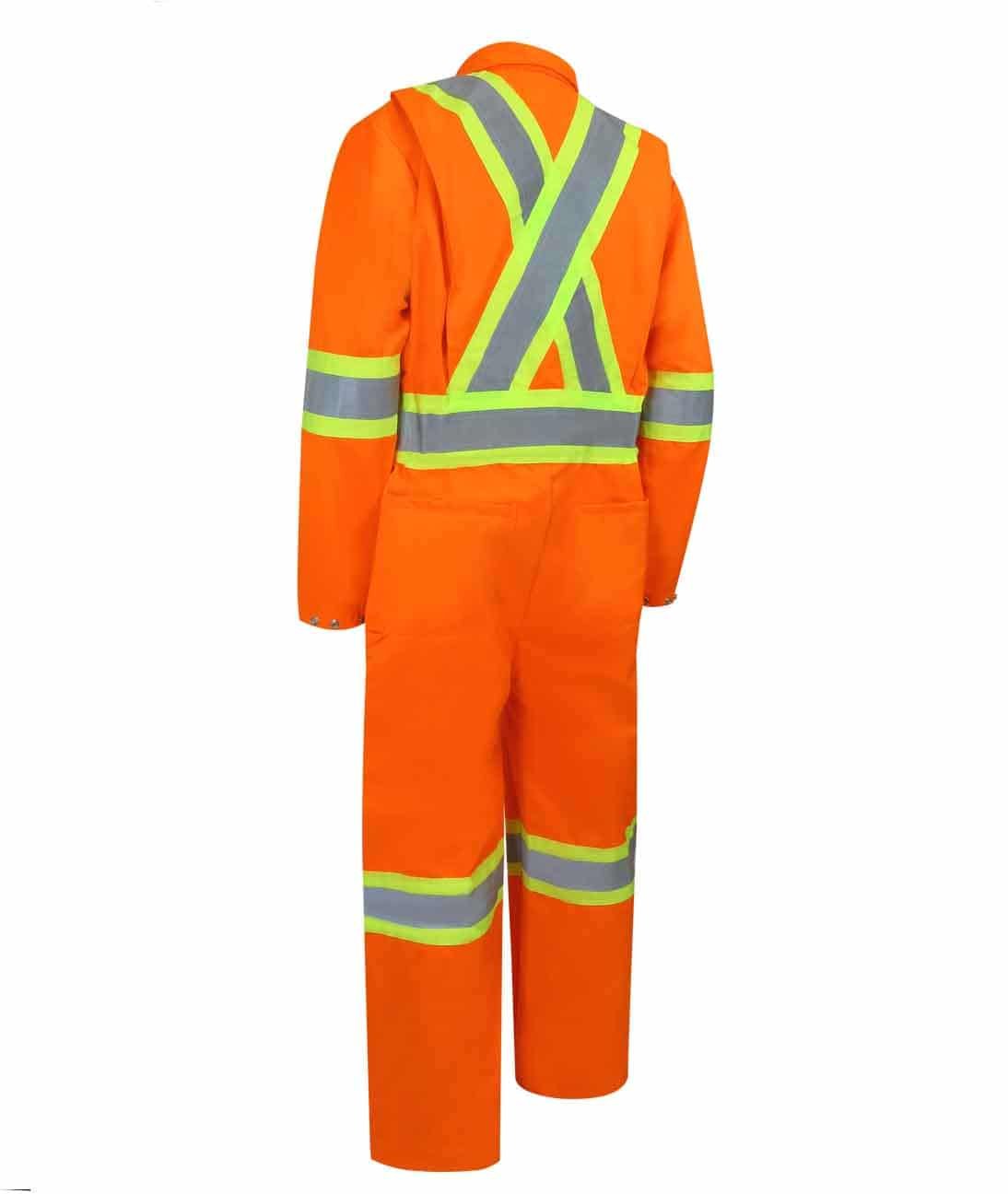 UNLINED COVERALL WITH ZIPPER ON THE LEGS AND REFLECTIVE STRIPES - Image 3