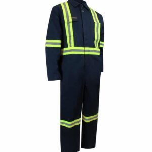 UNLINED COVERALL WITH ZIPPER ON THE LEGS AND REFLECTIVE STRIPES