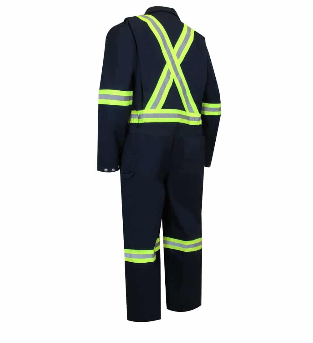 UNLINED COVERALL WITH ZIPPER ON THE LEGS AND REFLECTIVE STRIPES - Image 3