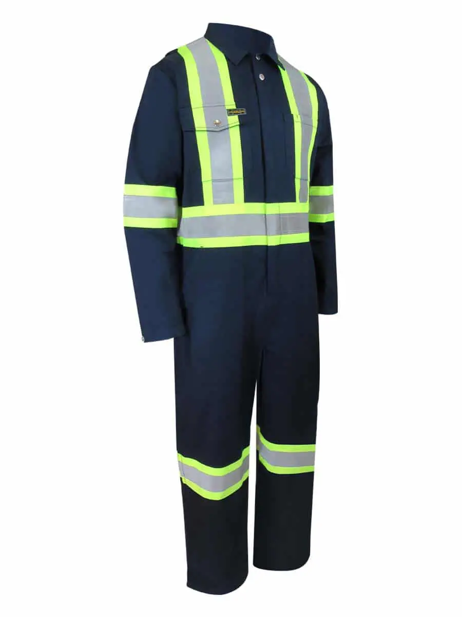 UNLINED COVERALL WITH ZIPPER ON THE LEGS AND REFLECTIVE STRIPES - Image 3