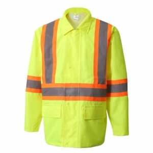 OXFORD POLYESTER JACKET WITH REFLECTIVE STRIPES